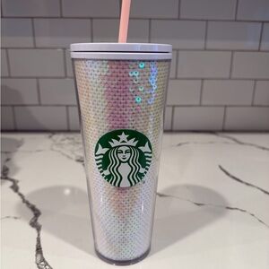 Starbucks Holographic White Tumbler